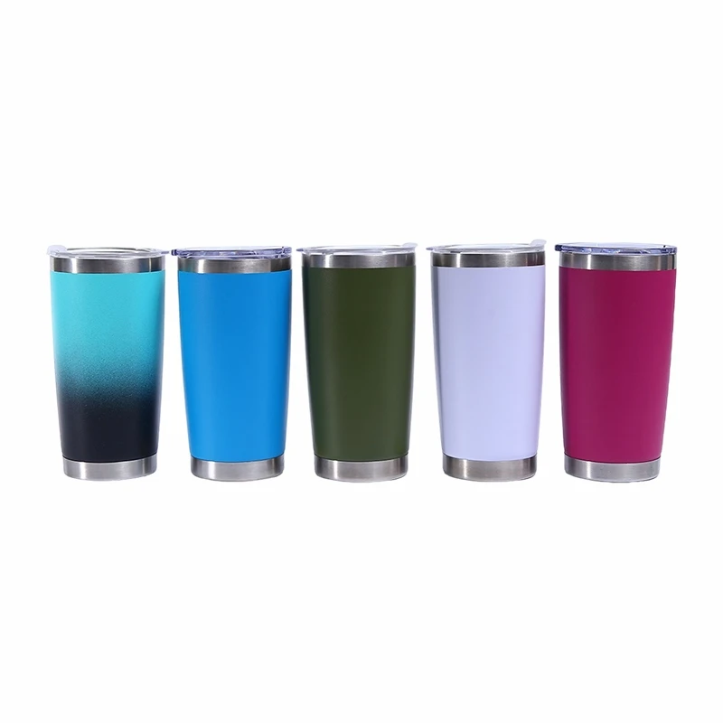 Vaso de acero inoxidable de 20 oz con tapa